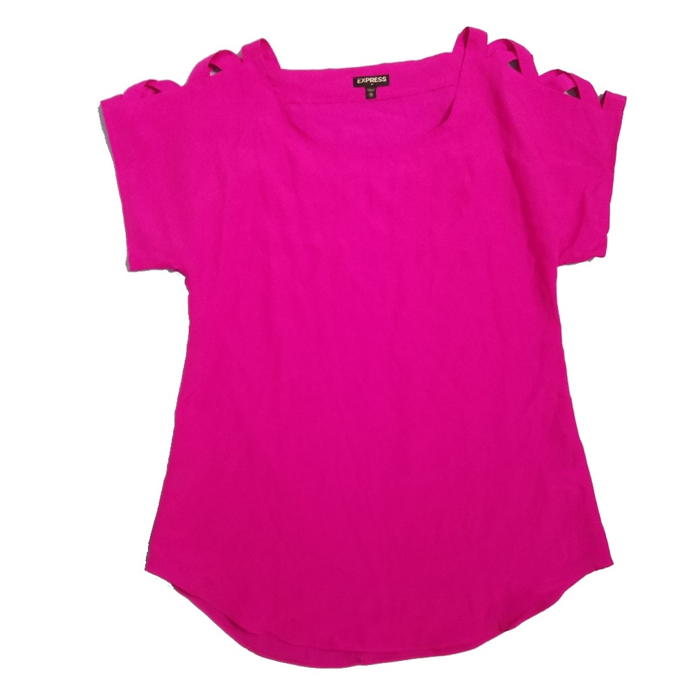 Express Criss Cross Sleeve Top